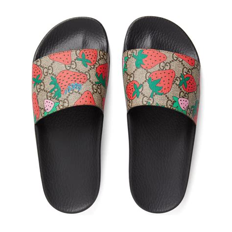 gucci slides women pink|gucci slides women strawberry.